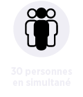 30 personnes en simultané